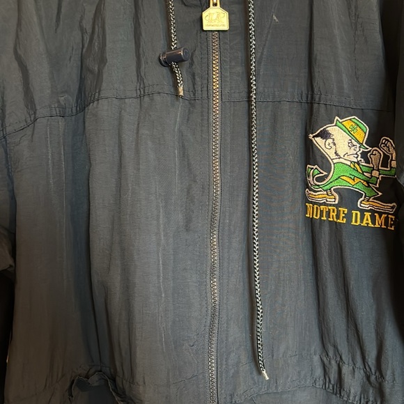 Logo Athletic men’s vintage blue windbreaker Notre Dame jacket size large - Picture 3 of 9